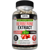 Kaya Naturals berberine HCL 1200mg – bouteille, utilisation quotidienne potentielle.