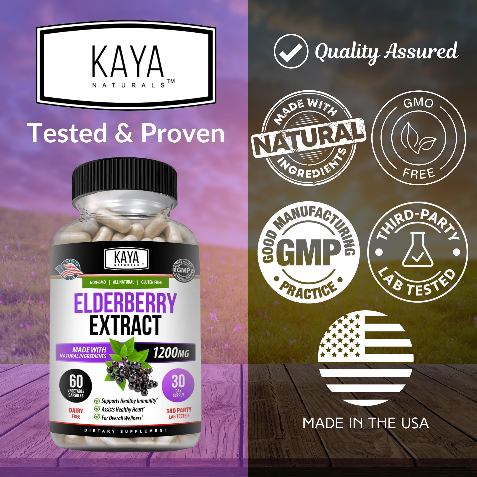 Extraction naturelle Kaya Naturals garantissant une composition pure.