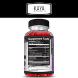 Gomme Kaya Naturals Mélatonine prête à être prise avant le coucher.
