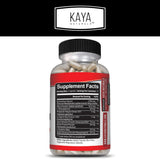Kaya Naturals Horny Goat Weed, gelules au premier plan.