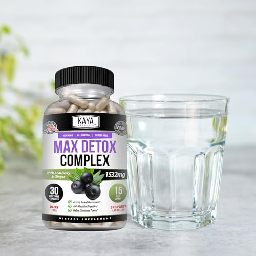 30 gélules Kaya Naturals Max Detox pour une utilisation quotidienne simplifiée.