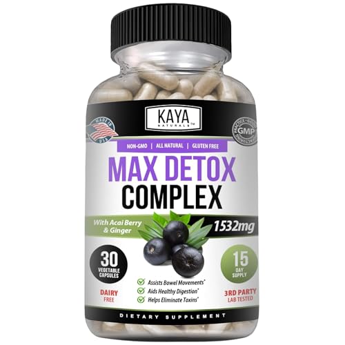 Kaya Naturals Max Detox – bouteille prête à intégrer votre routine bien-être.