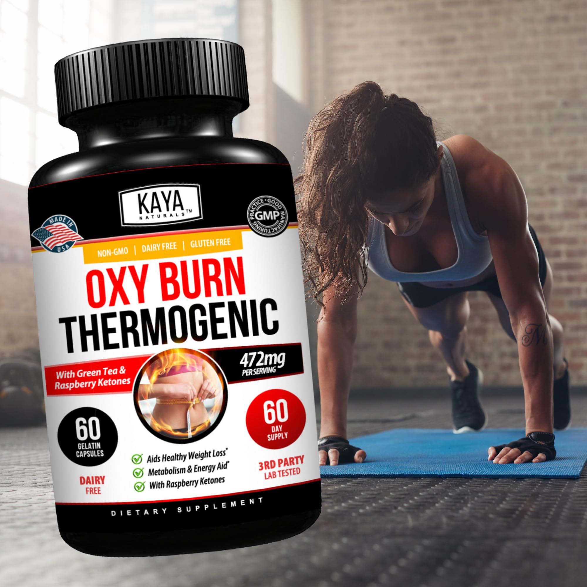 Kaya Naturals Oxy Burn – Tableau de dosage facilitant une prise quotidienne.