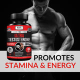 Étiquette Kaya Naturals Ultra Testosterone montrant les ingrédients clés.