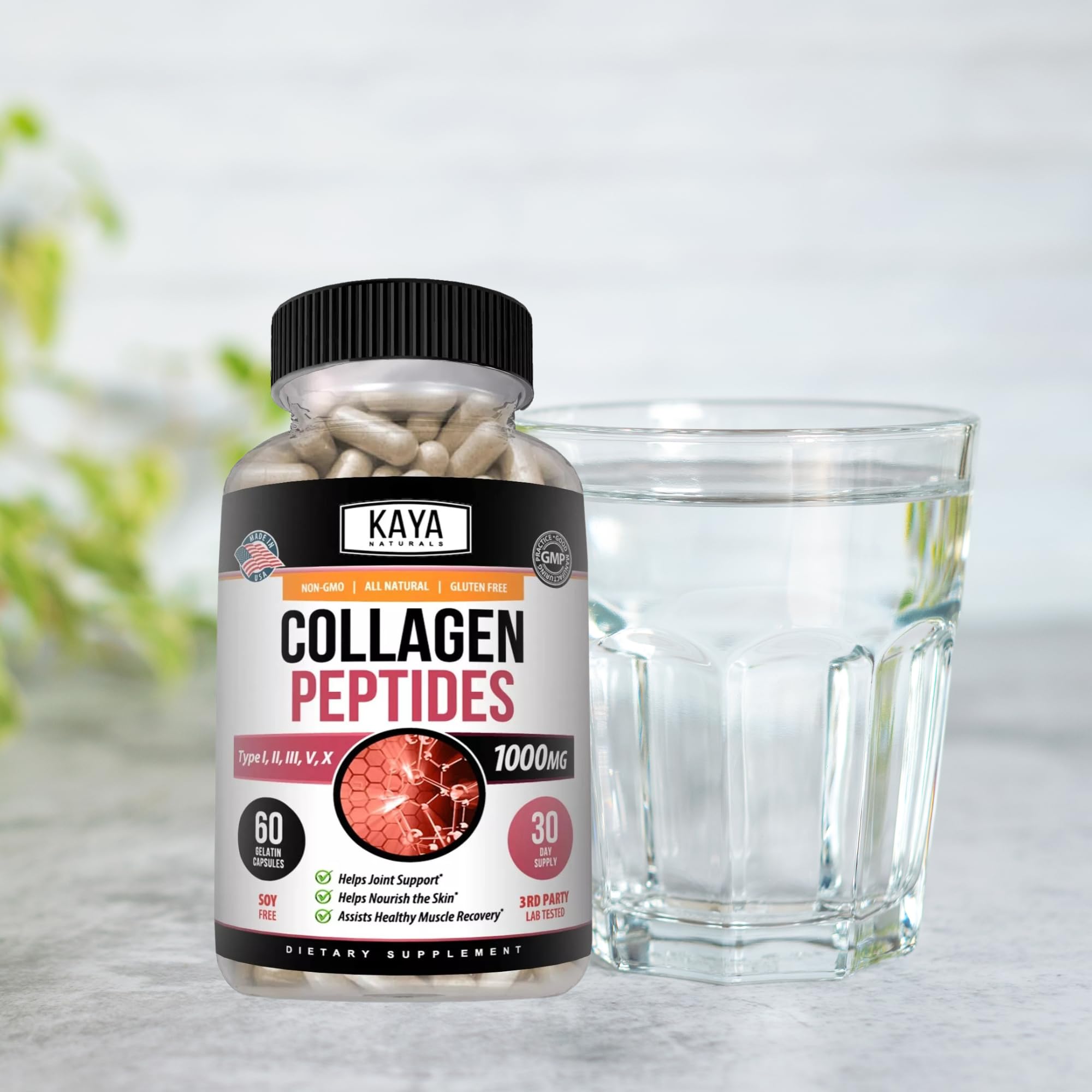 Gélules Kaya Naturals prêtes à faire partie d'un rituel quotidien de soin.