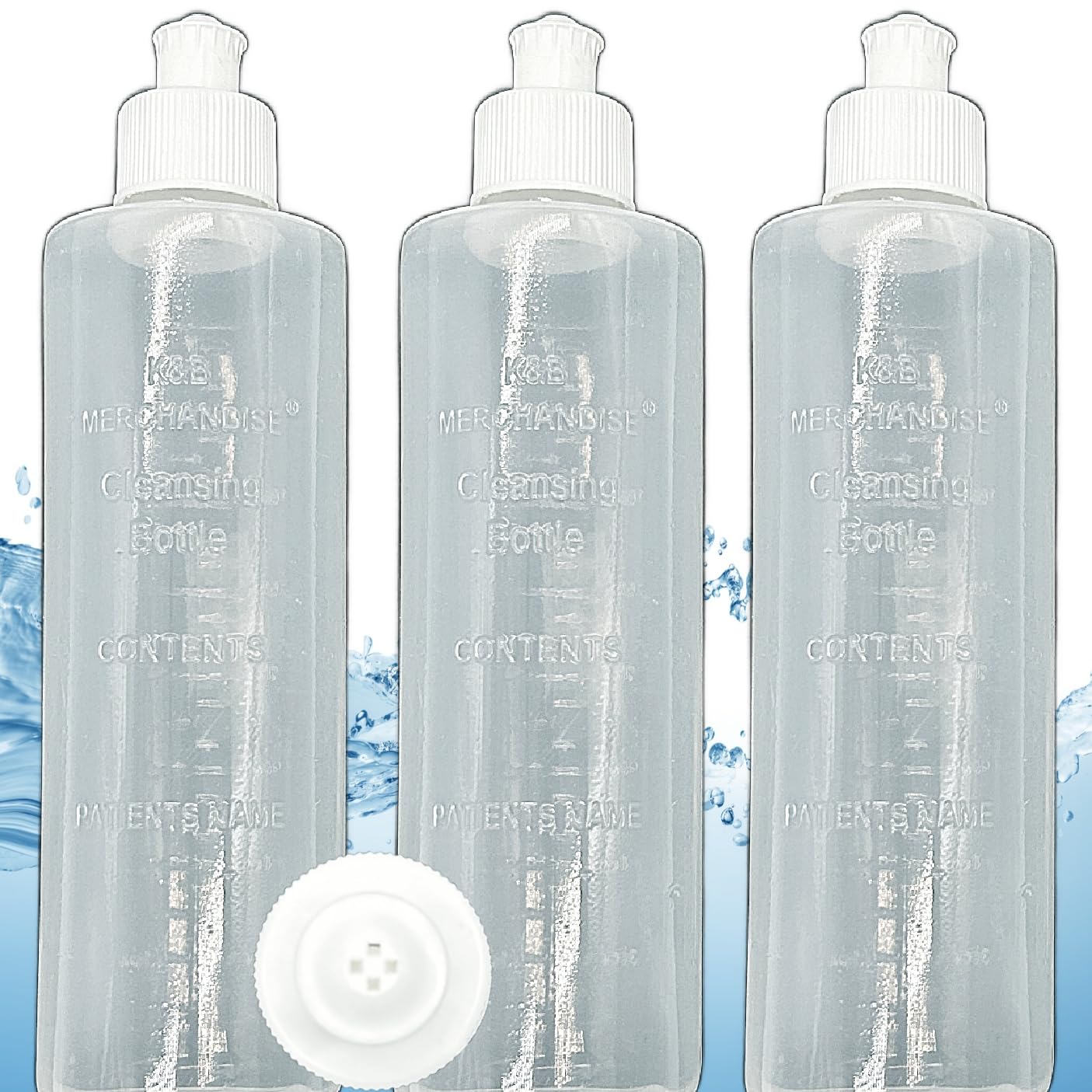 Bouteille périnéale K&B Merchandise avec 4 voies, lavage précis et confortable.