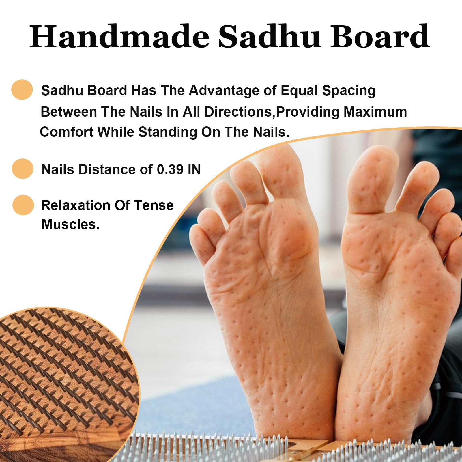 KCYXSMAX Sadhu Board - ecart-clous-10mm: approche adaptée aux débutants
