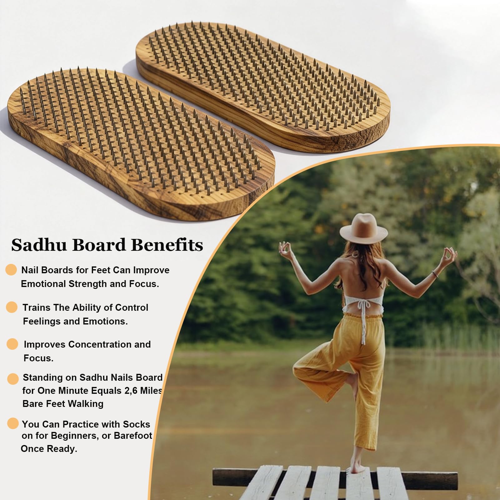 KCYXSMAX Sadhu Board - massage-acupression-pieds: stimulation des pieds pendant la pratique