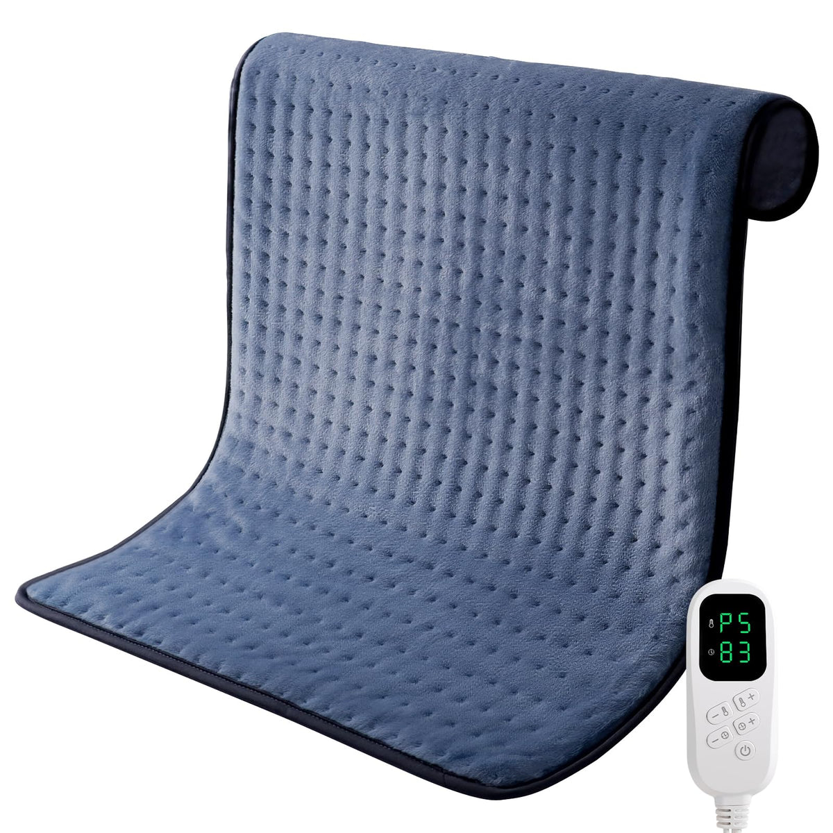Coussin chaleur dos 32x24 Kdti pour soulager tensions dorsales et fatigue.
