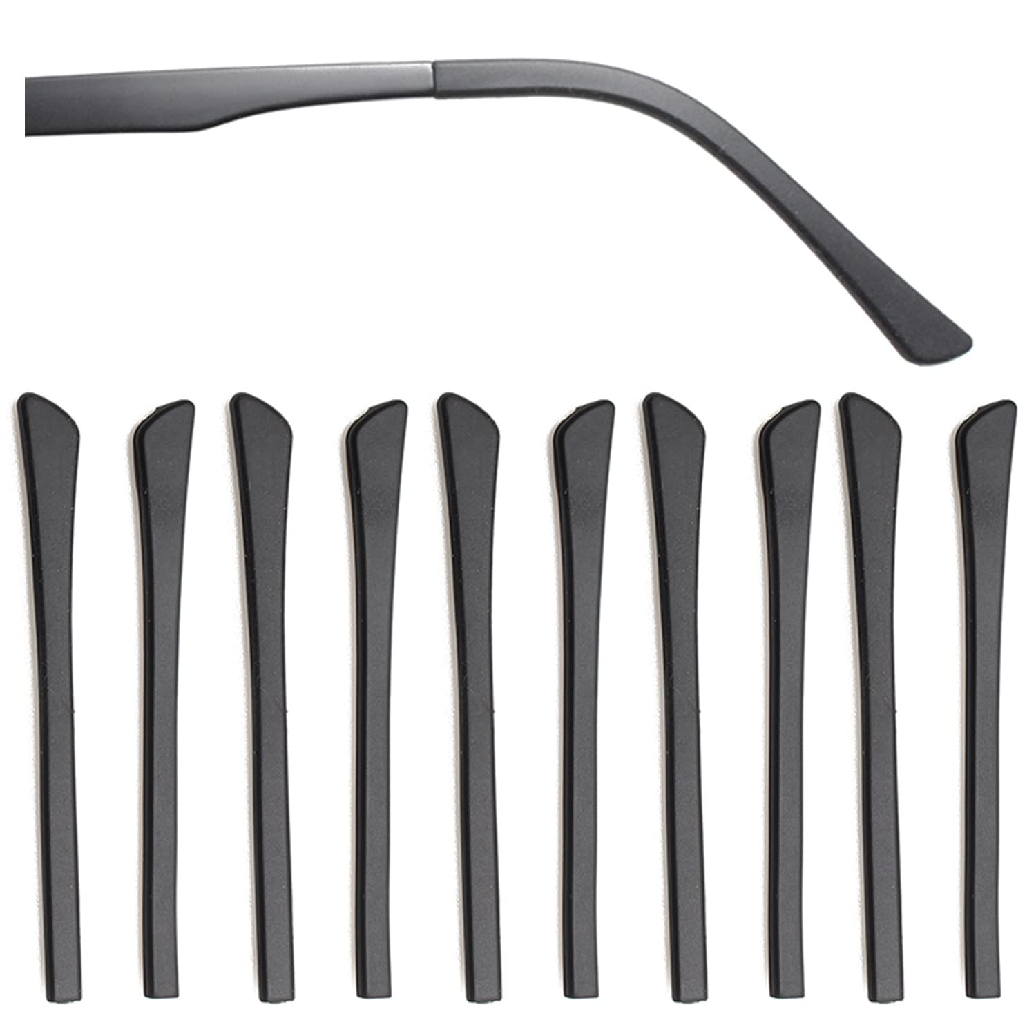 KECHIO embouts silicone antidérapants noirs pour branches fines, confort durable et tenue renforcée.