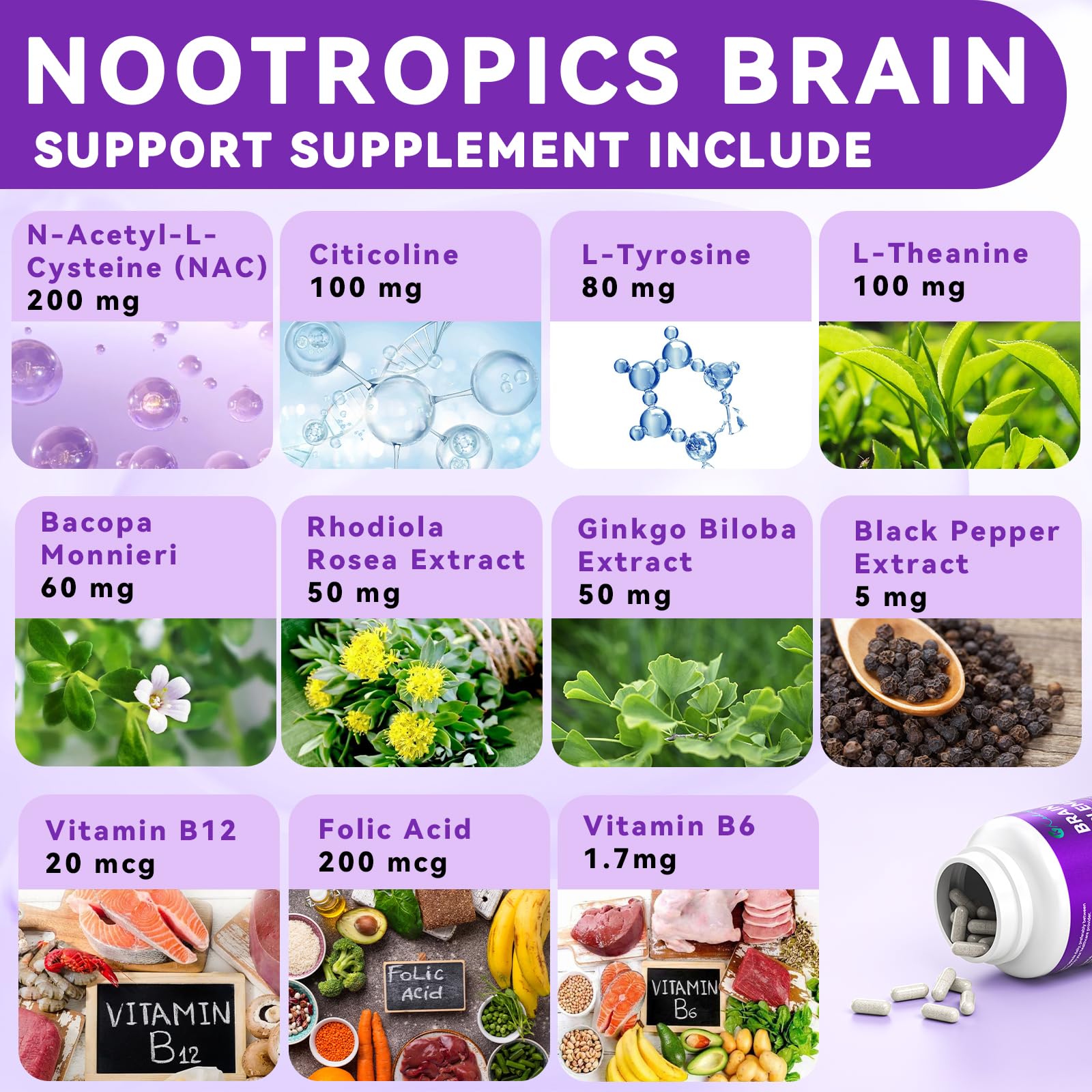 Kedicy Brain: étiquette vegan sans additifs.