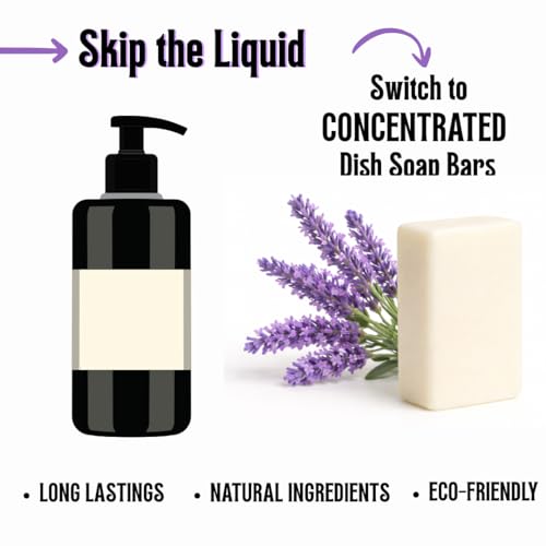 KELEBS barre-savon-vaisselle-lavande-usage-brosse: mousse riche sans effort