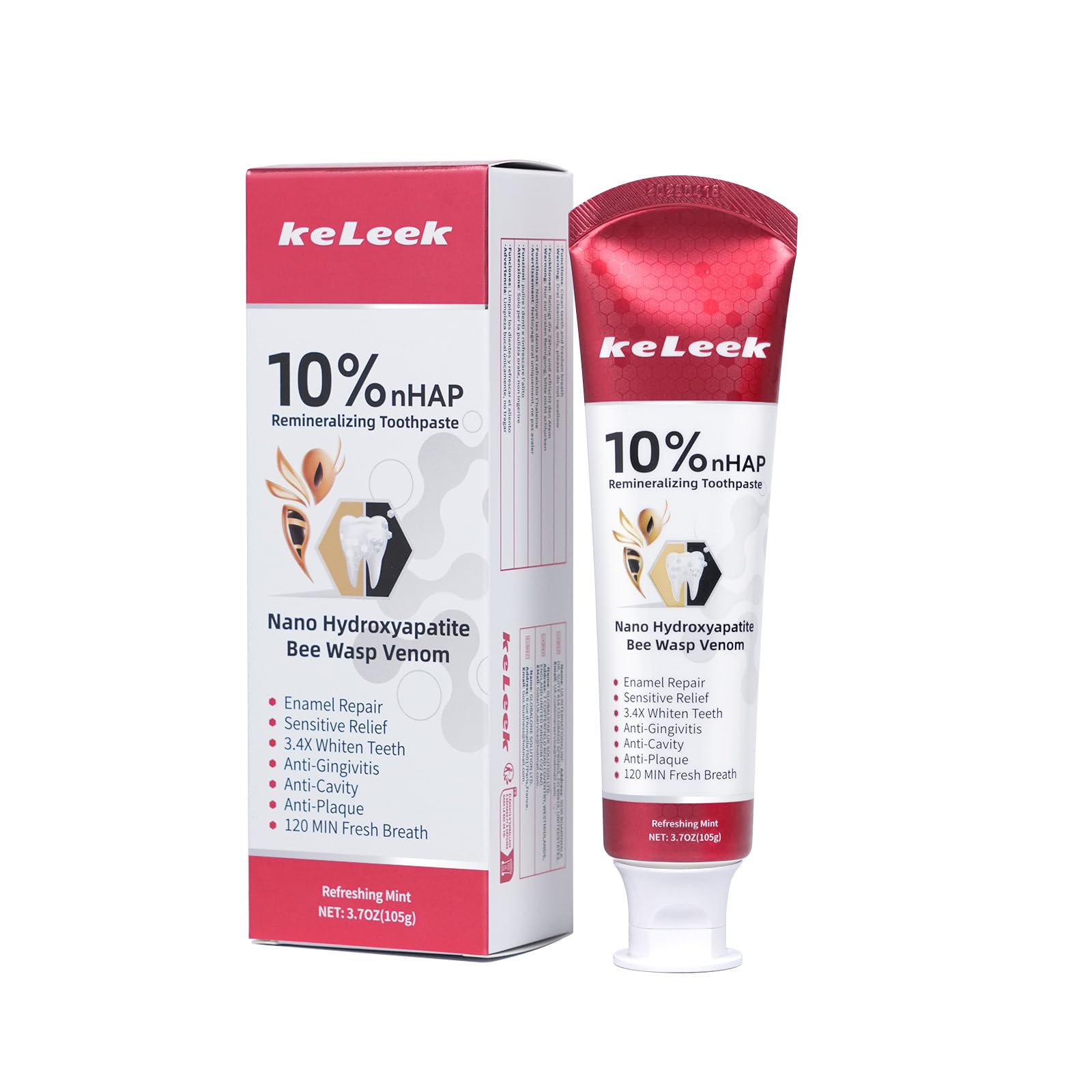 KeLeek Pâte dentifrice NHA – reminéralisation de l’émail pour des dents plus résistantes.