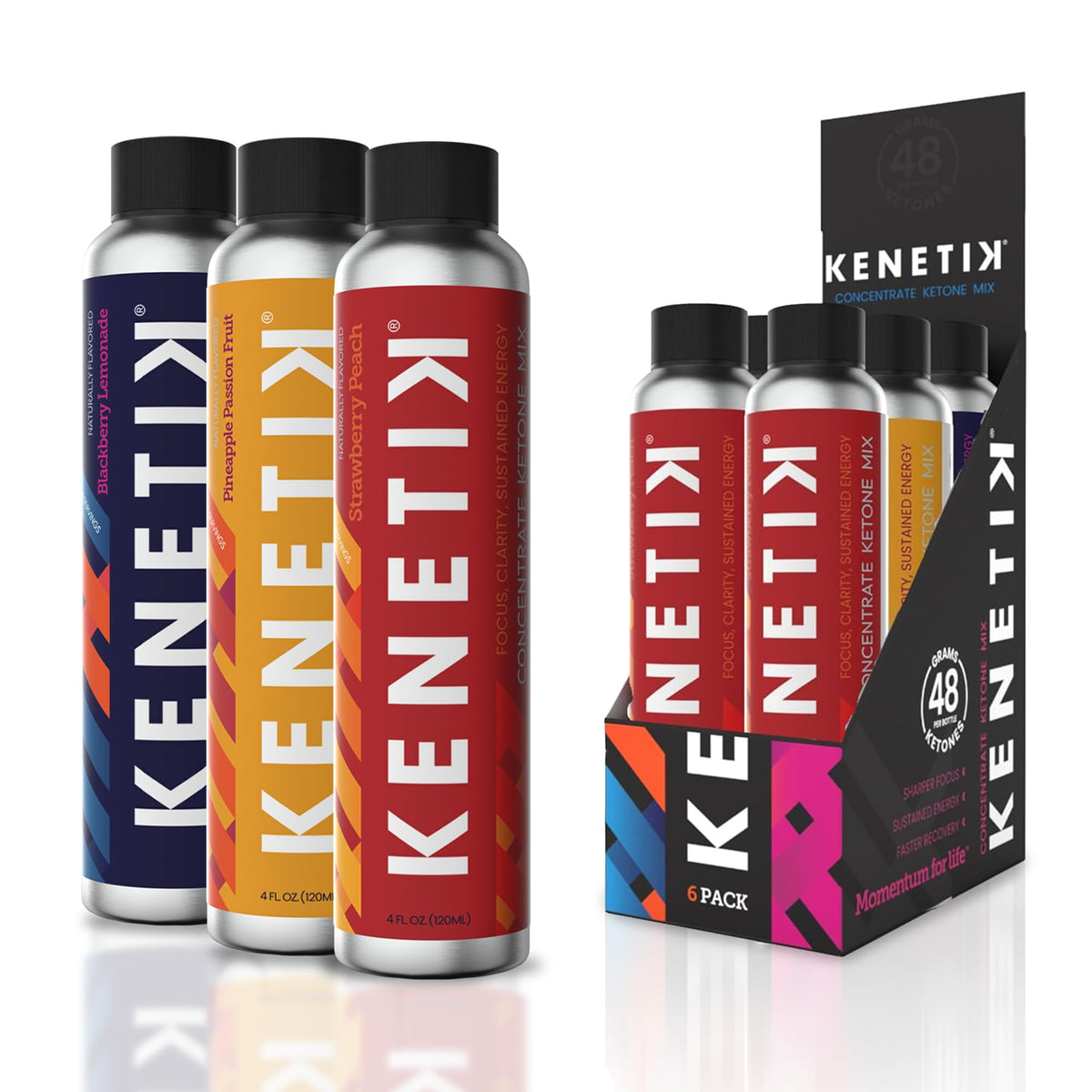 Kenetik Ketone Drink Mix - Bouteille elegante pour energie durable et concentration