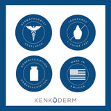 Kenkoderm emballage durable et pratique pour le rituel.
