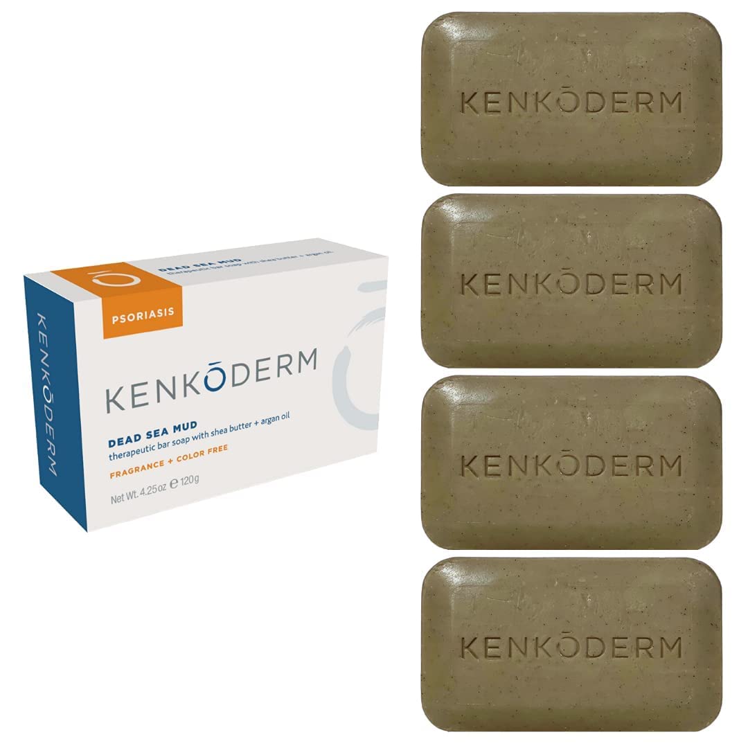 Kenkoderm Savon Boue Mer Morte purifiant visage et corps, peau sensible.