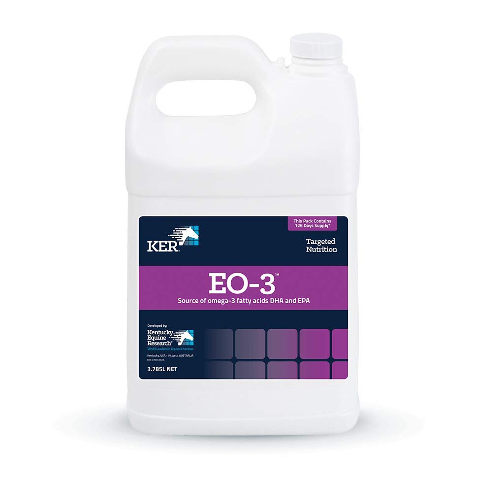 EO-3 de Kentucky Equine Research – bouteille d'huile oméga-3 pour chevaux, soutien possible à l'inflammation