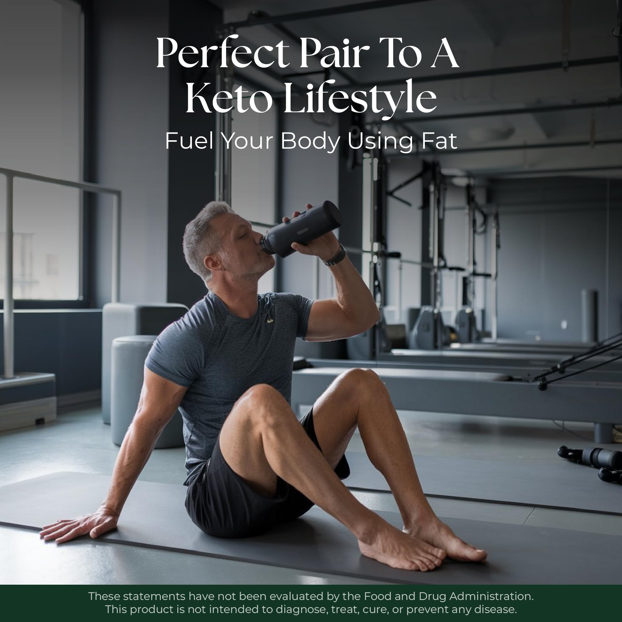 Plan rapproché sur la bouteille Keppi MCT C8 sans saveur.