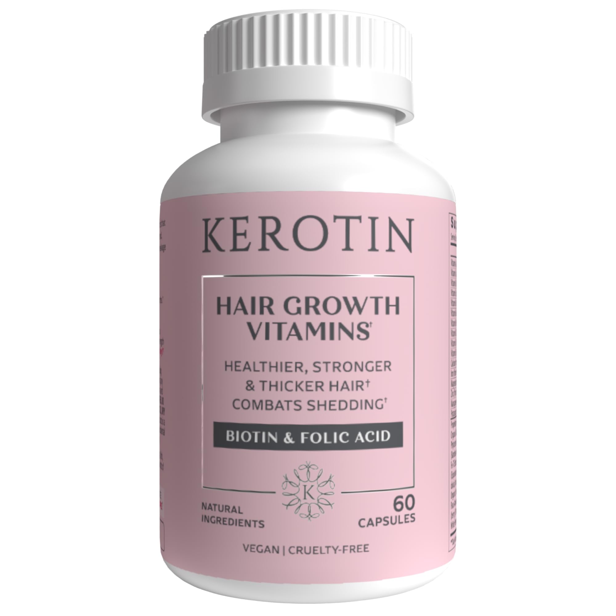 Kerotin – Bouteille de vitamines cheveux, soutien potentiel à la vitalité.