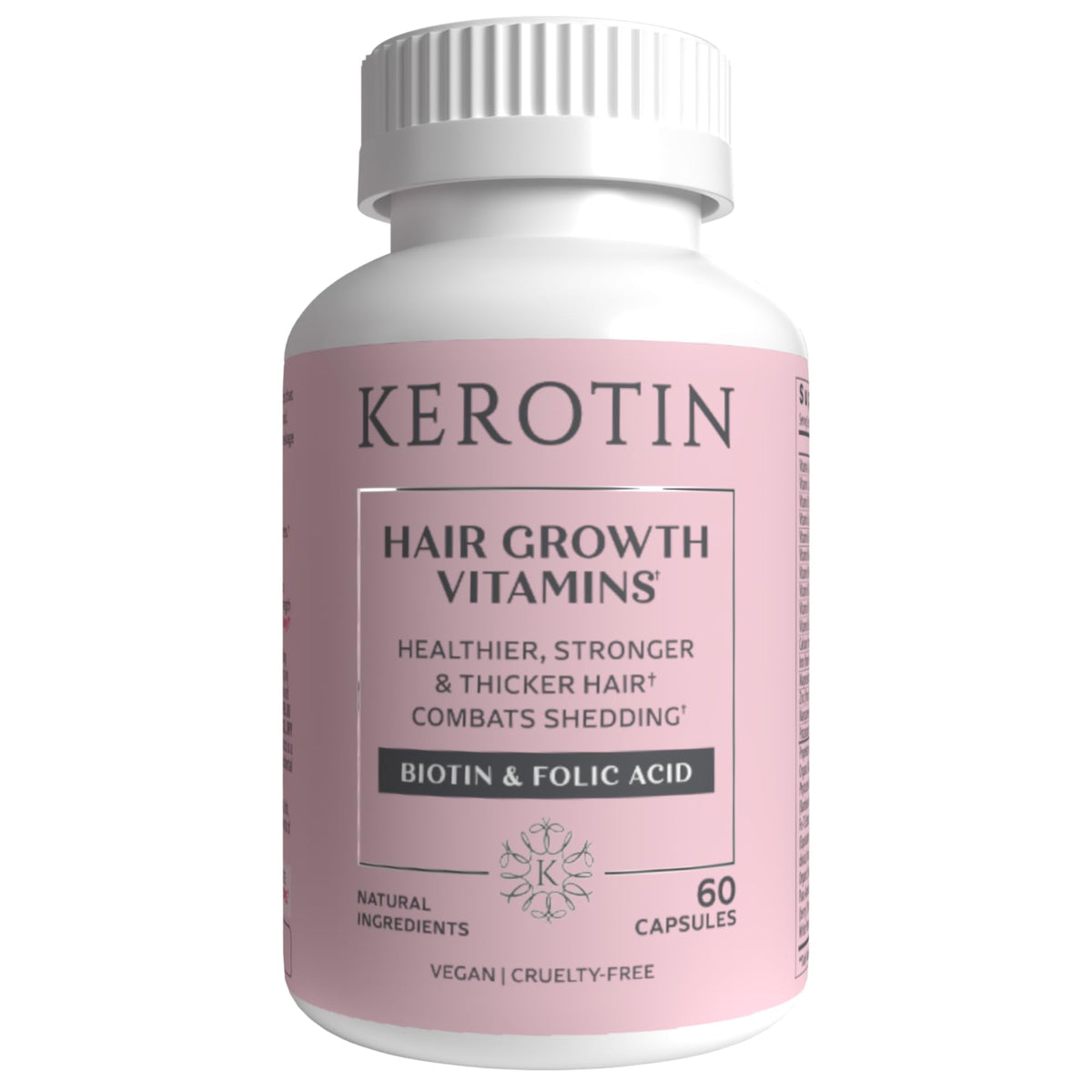 Kerotin – Bouteille de vitamines cheveux, soutien potentiel à la vitalité.