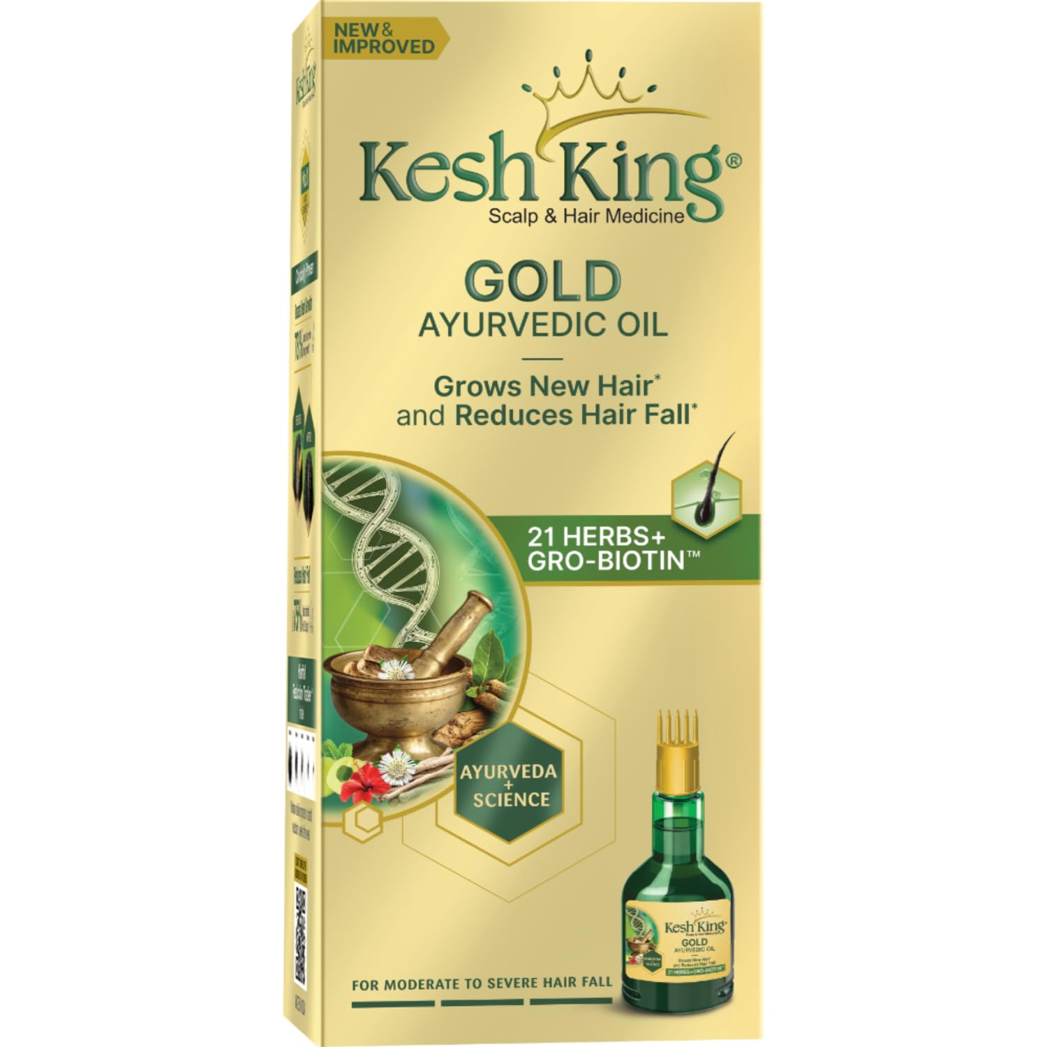 Kesh King huile capillaire en bouteille, nourrissante et naturelle pour cheveux sains