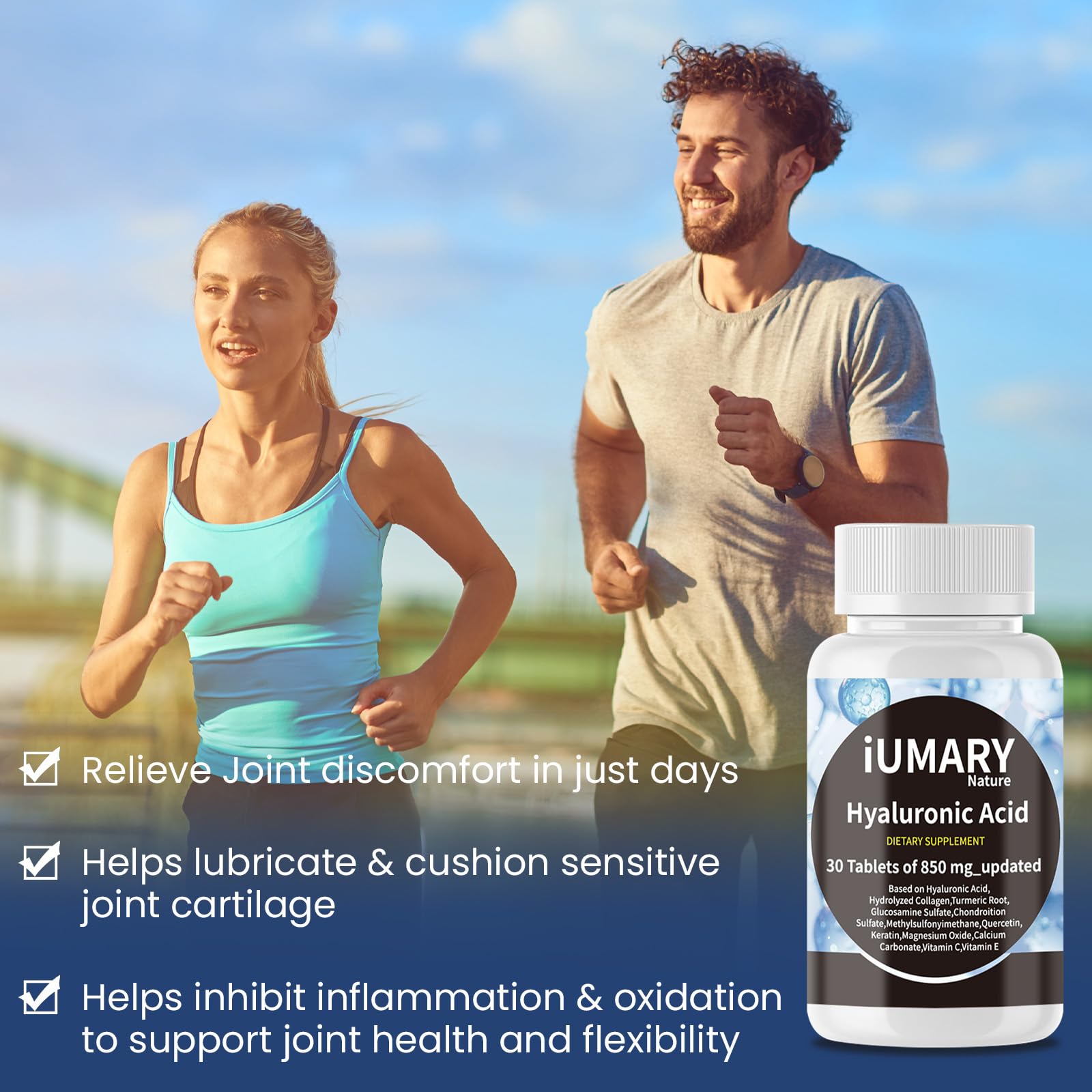 Keszciy acide hyaluronique capsules petite taille pour avaler facilement.