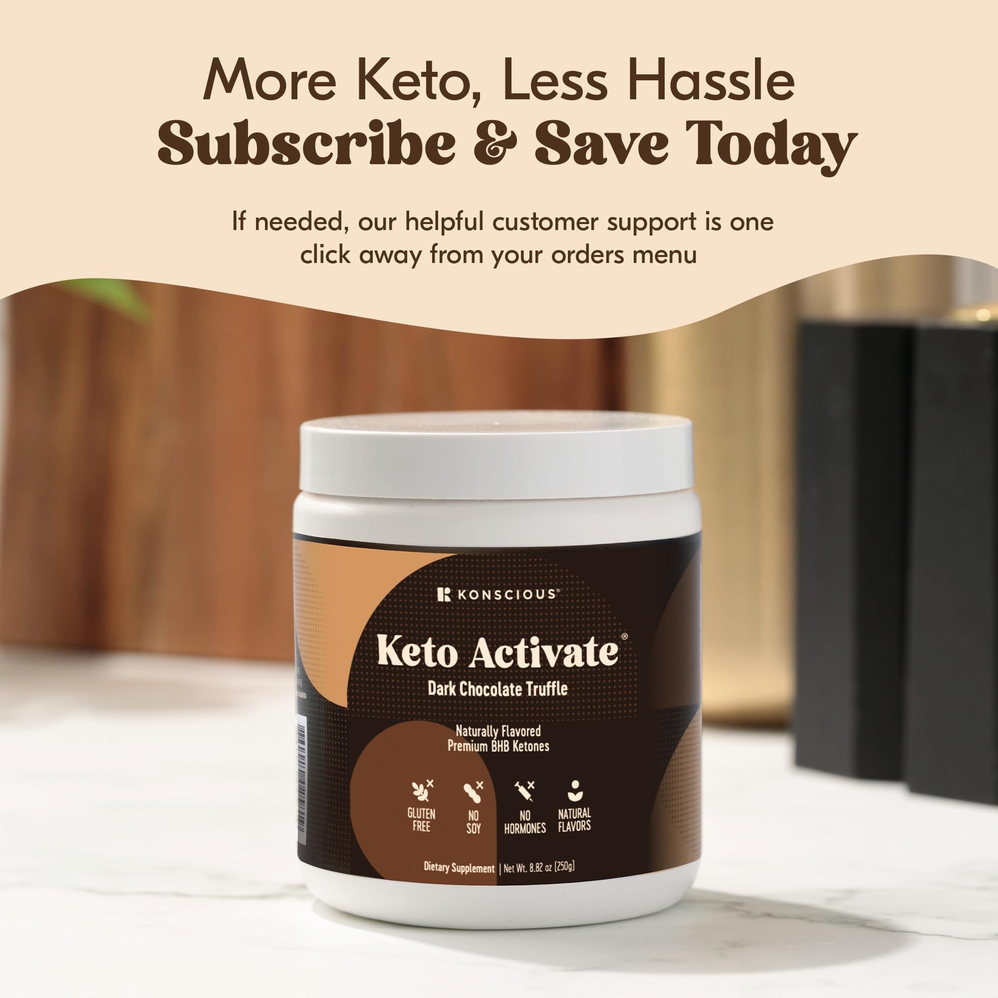 KETO ACTIVATE sans lactose et sans additifs, option propre pour une boisson keto.