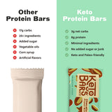 Keto Bars, barre noir chocolat coco amande, texture dense et savoureuse