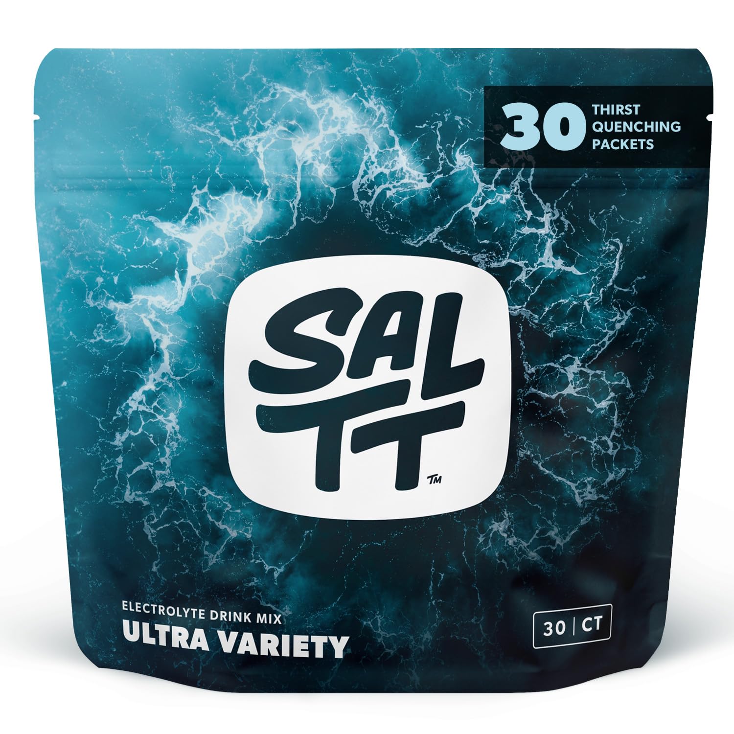 Keto Chow SALTT emballage des sachets pour une hydratation pratique au quotidien.
