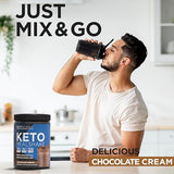 Keto Science Keto Shake Chocolat – emballage pratique pour déplacements et repas sur la route.