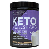 Keto Science Keto Meal Shake vanille dans un verre prêt à déguster