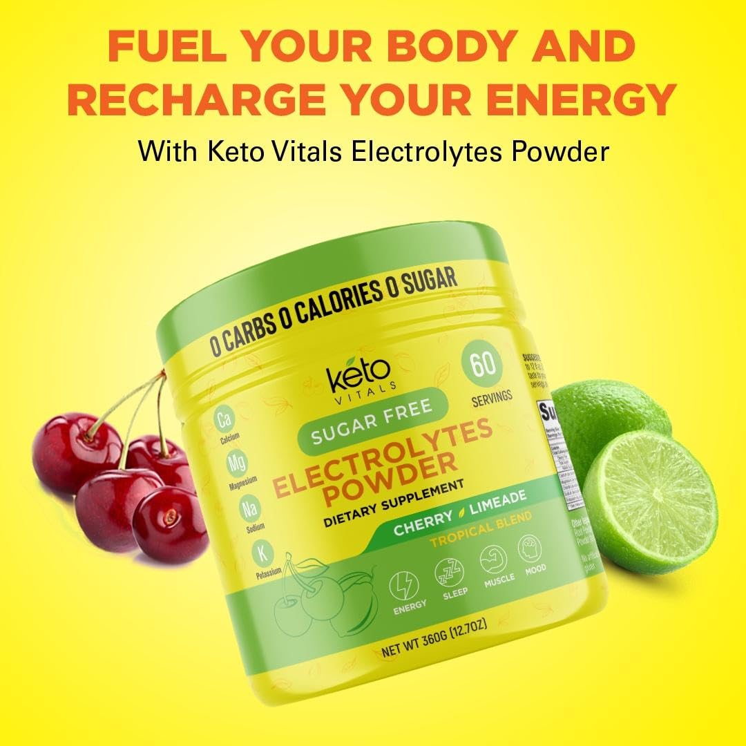 Utilisation quotidienne avec Keto Vitals Électrolytes pour un équilibre électrolytique sans calories.