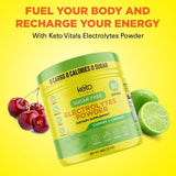 Utilisation quotidienne avec Keto Vitals Électrolytes pour un équilibre électrolytique sans calories.
