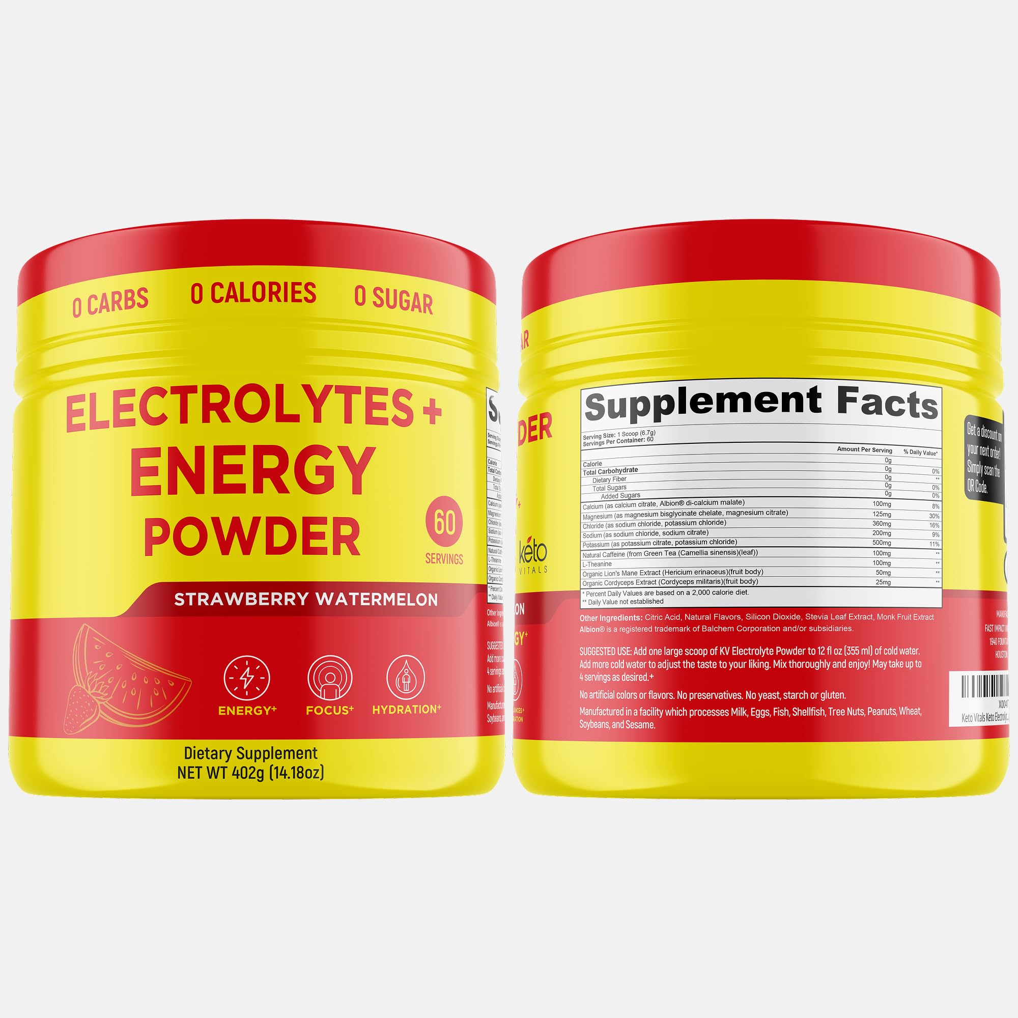 Keto Vitals saveur pastèque-fraise et hydratation agréable.