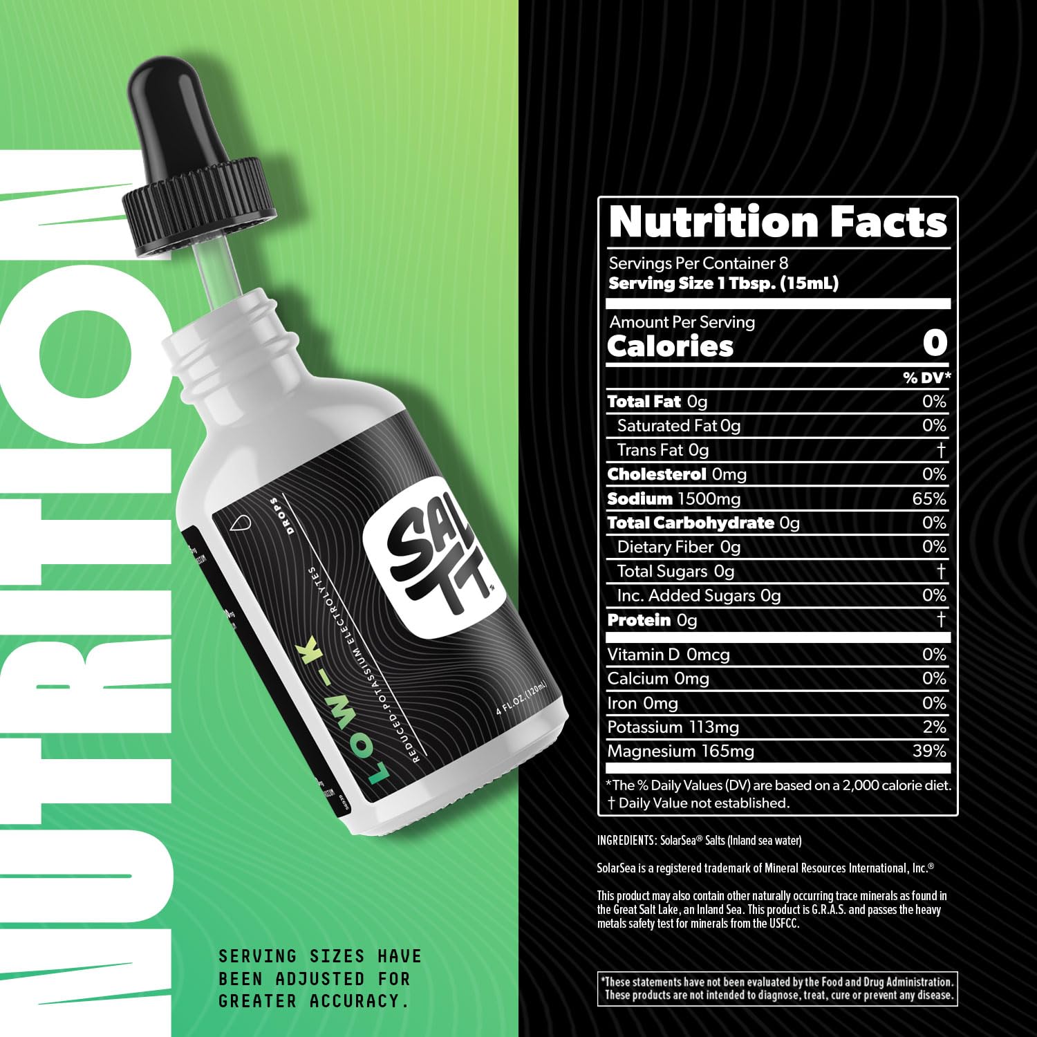 Emballage compact SALTT Low-K Fasting Drops, pratique pour le voyage.