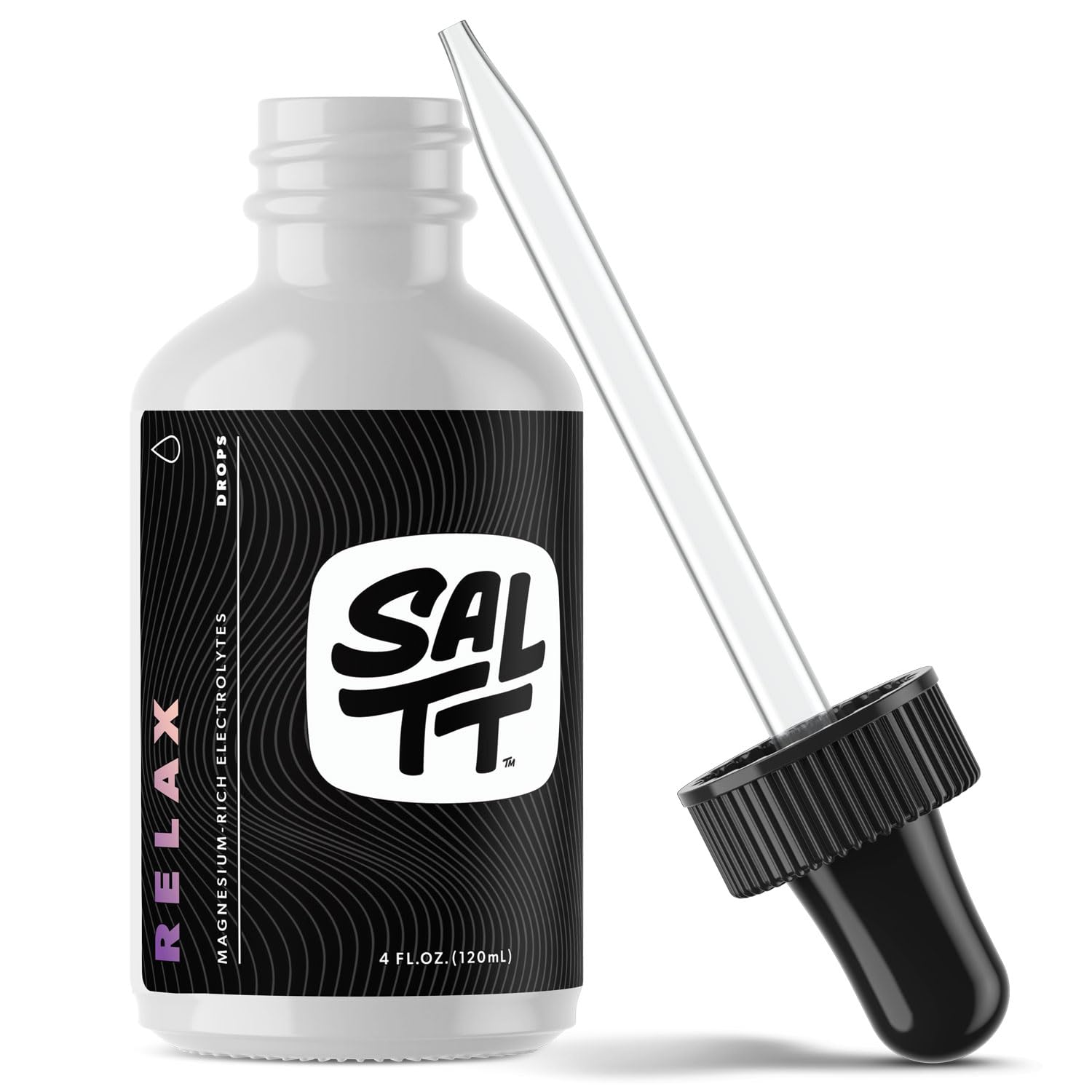 Keto Chow SALTT Relax, bouteille gouttes 120ml, hydratation efficace en déplacement.