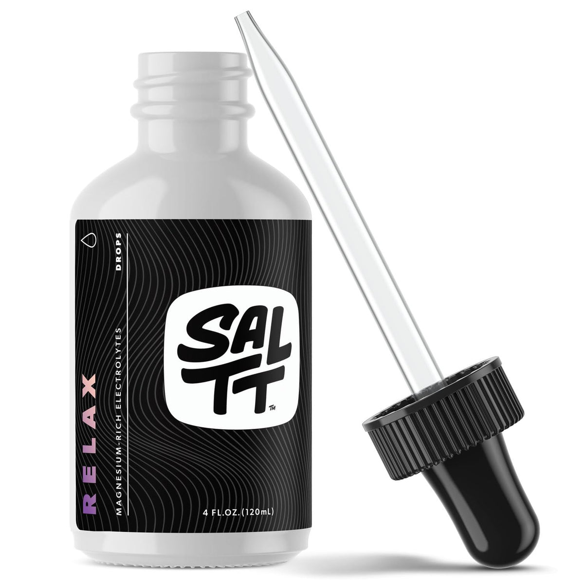 Keto Chow SALTT Relax, bouteille gouttes 120ml, hydratation efficace en déplacement.
