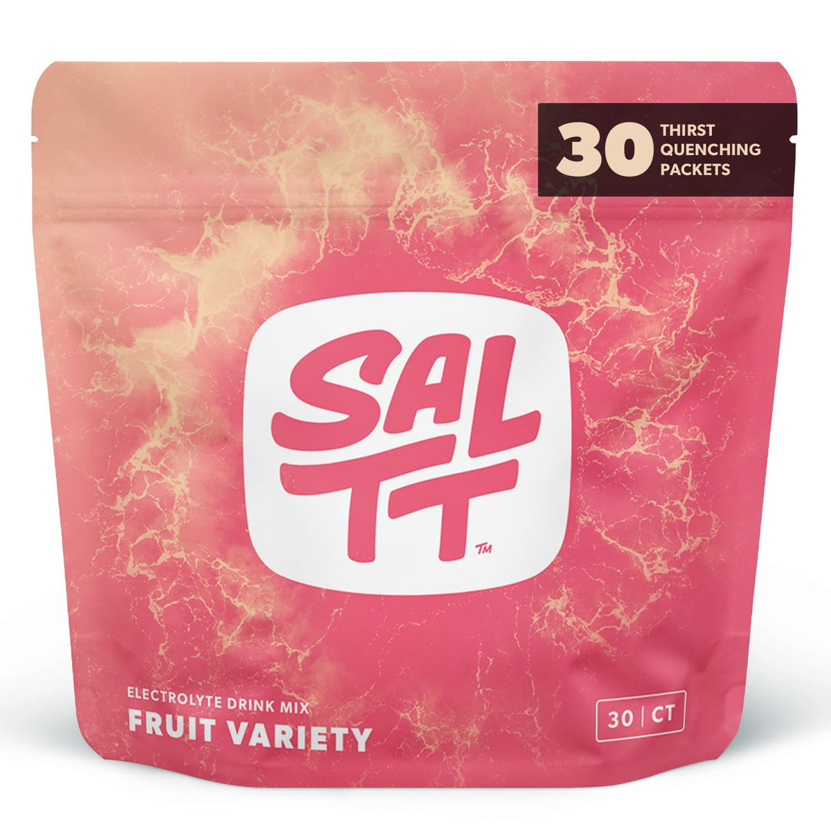 SALTT Keto Chow: sachets d'électrolytes fruits variété pour hydratation pratique.