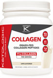 Poudre Ketologic collagène hydrolysat non parfumée prête à se mélanger dans une boisson