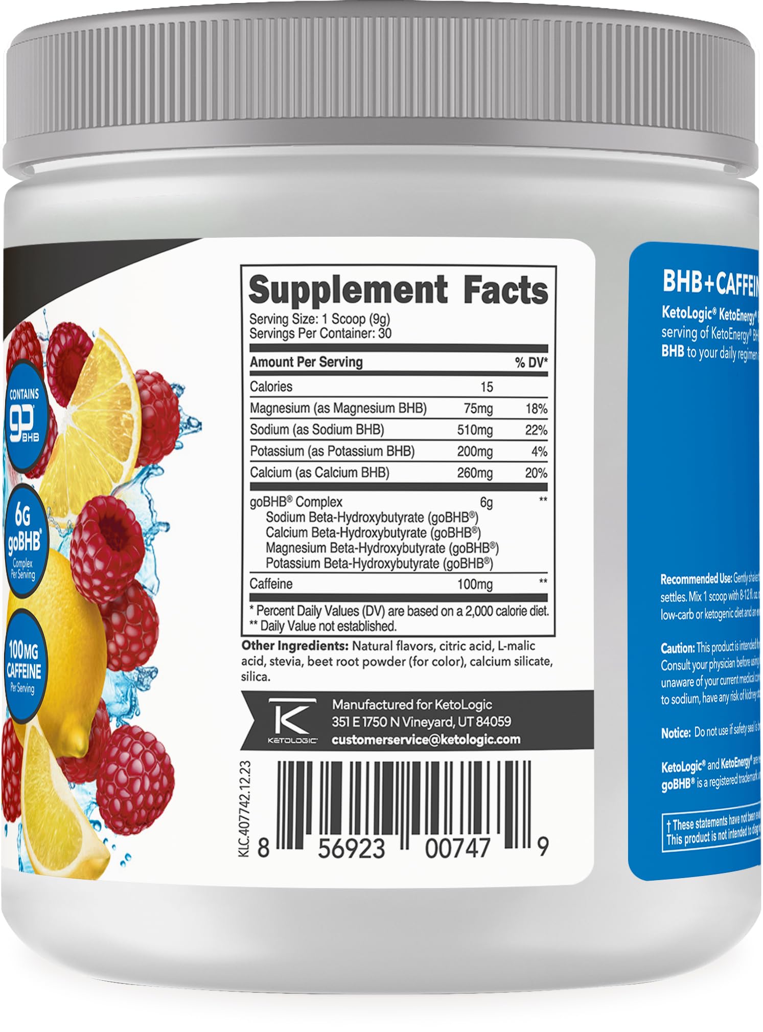 Ketologic KetoEnergy entrainement-energie : soutien potentiel pendant l'effort.