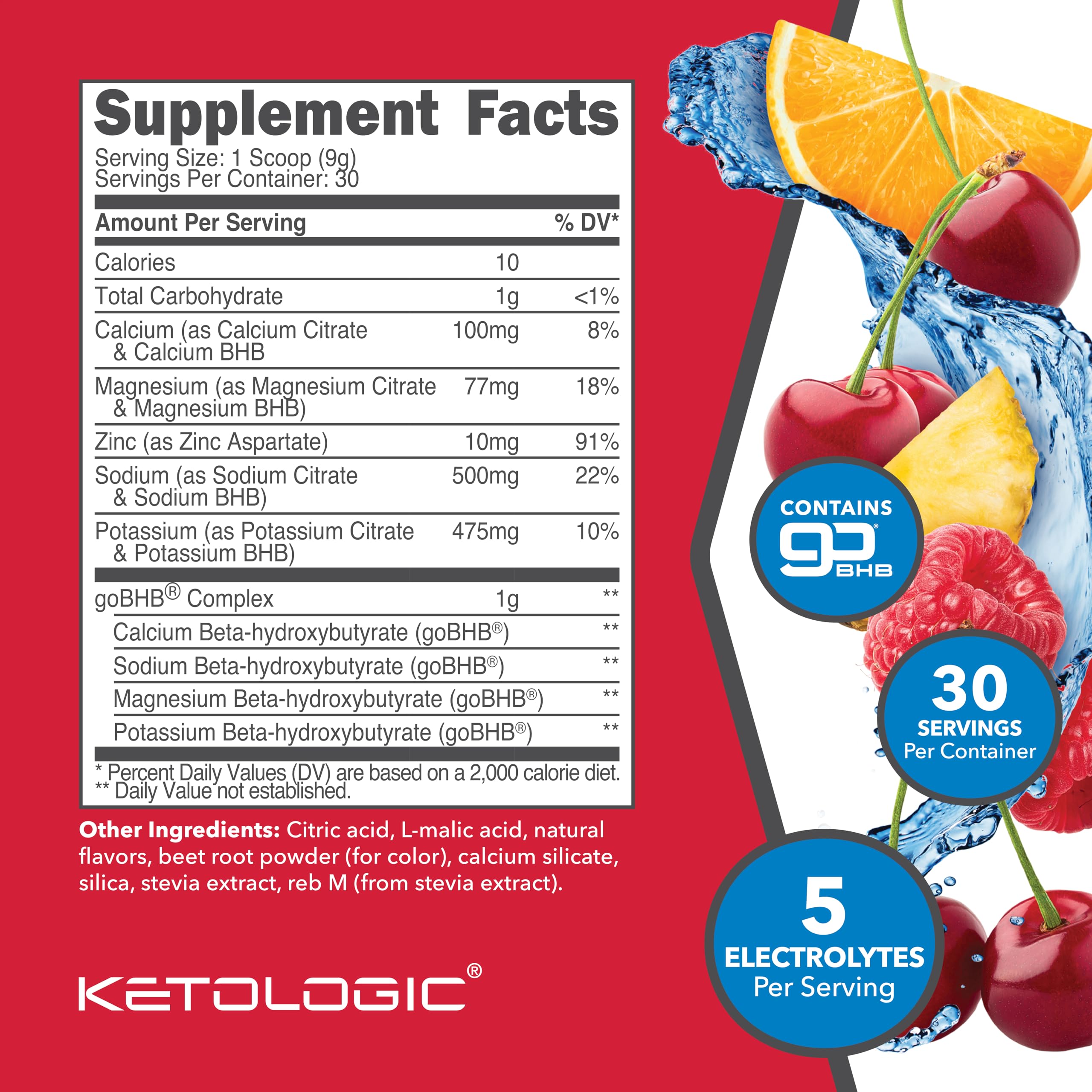 Poudre Ketologic Keto Saveur Tropicale en préparation-glace, mélange rapide et goût tropical