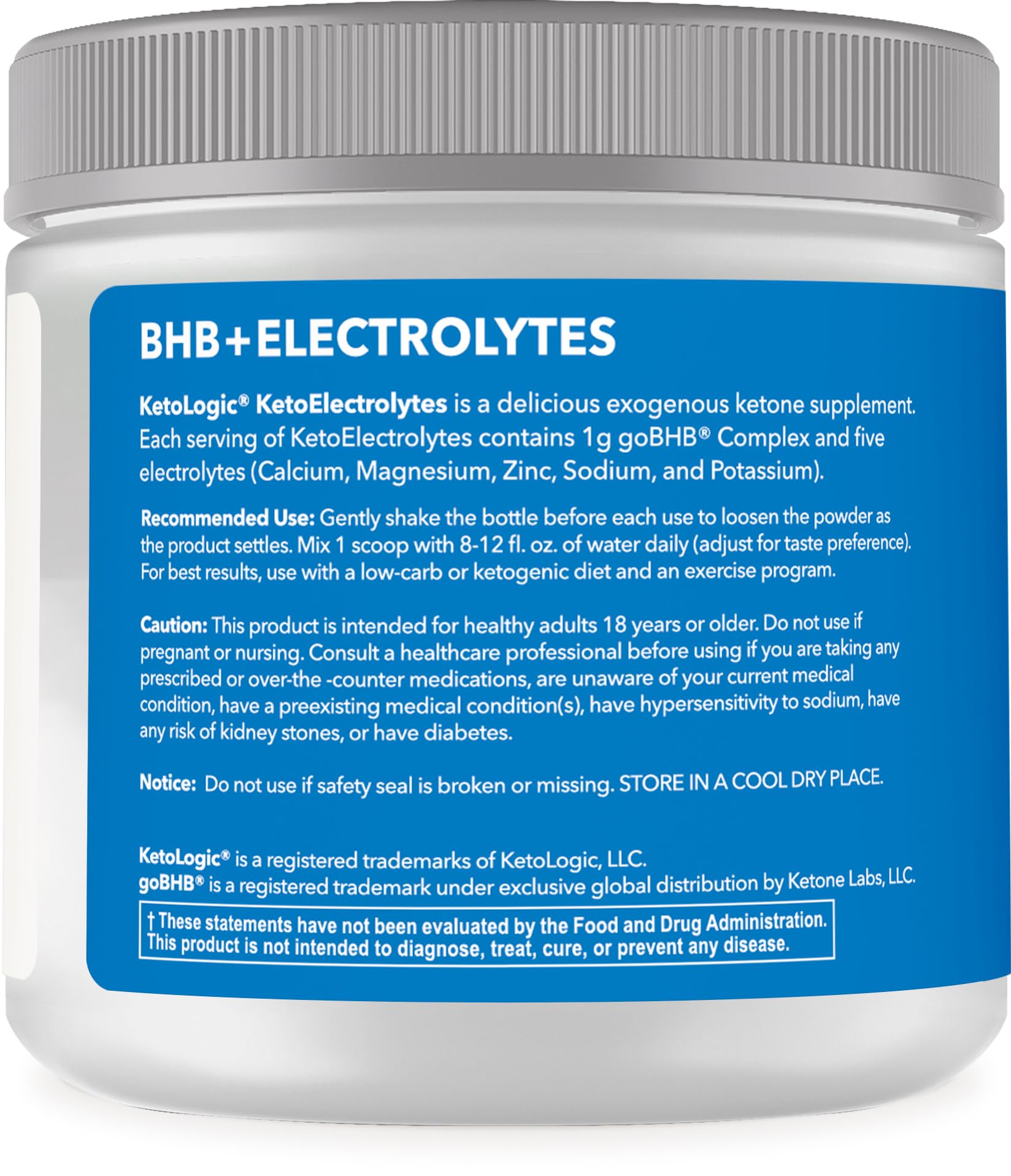 Verre d'hydratation Ketologic, goût tropical, soutien pratique pendant l'entraînement
