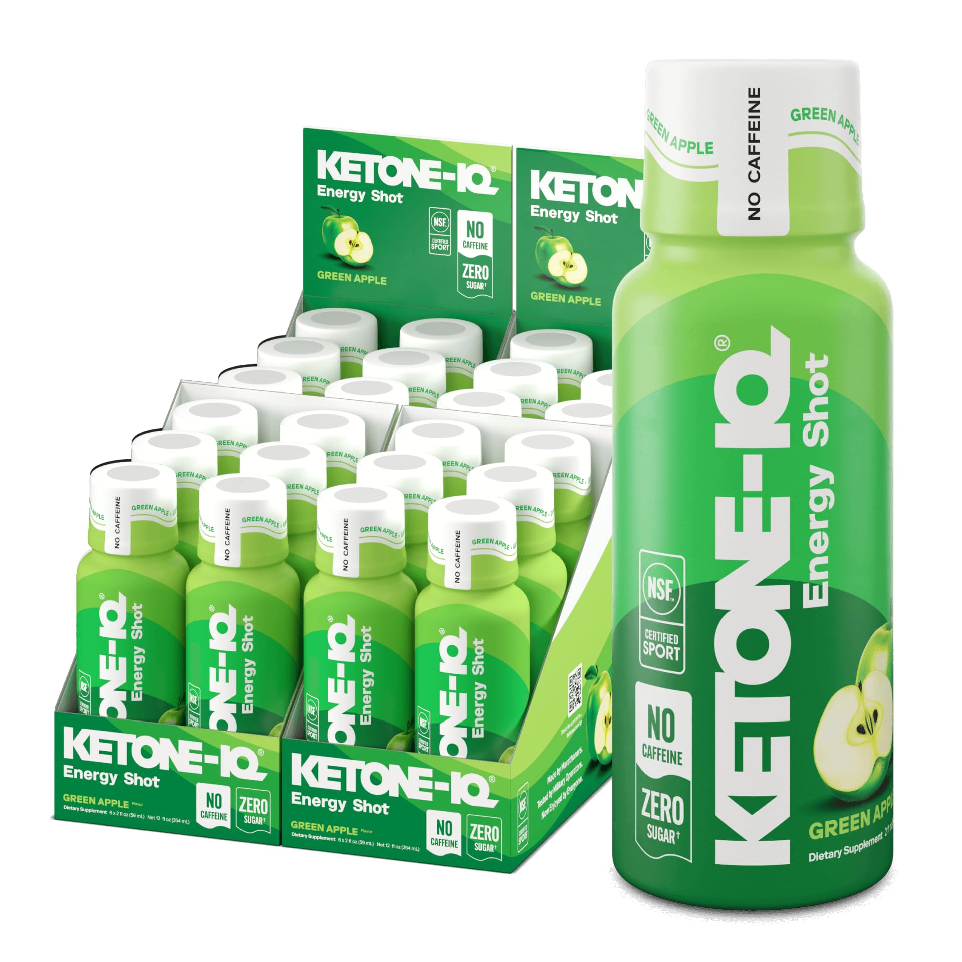 Ketone-IQ Shot sans caféine, bouteille prête à verser, énergie durable sans crash