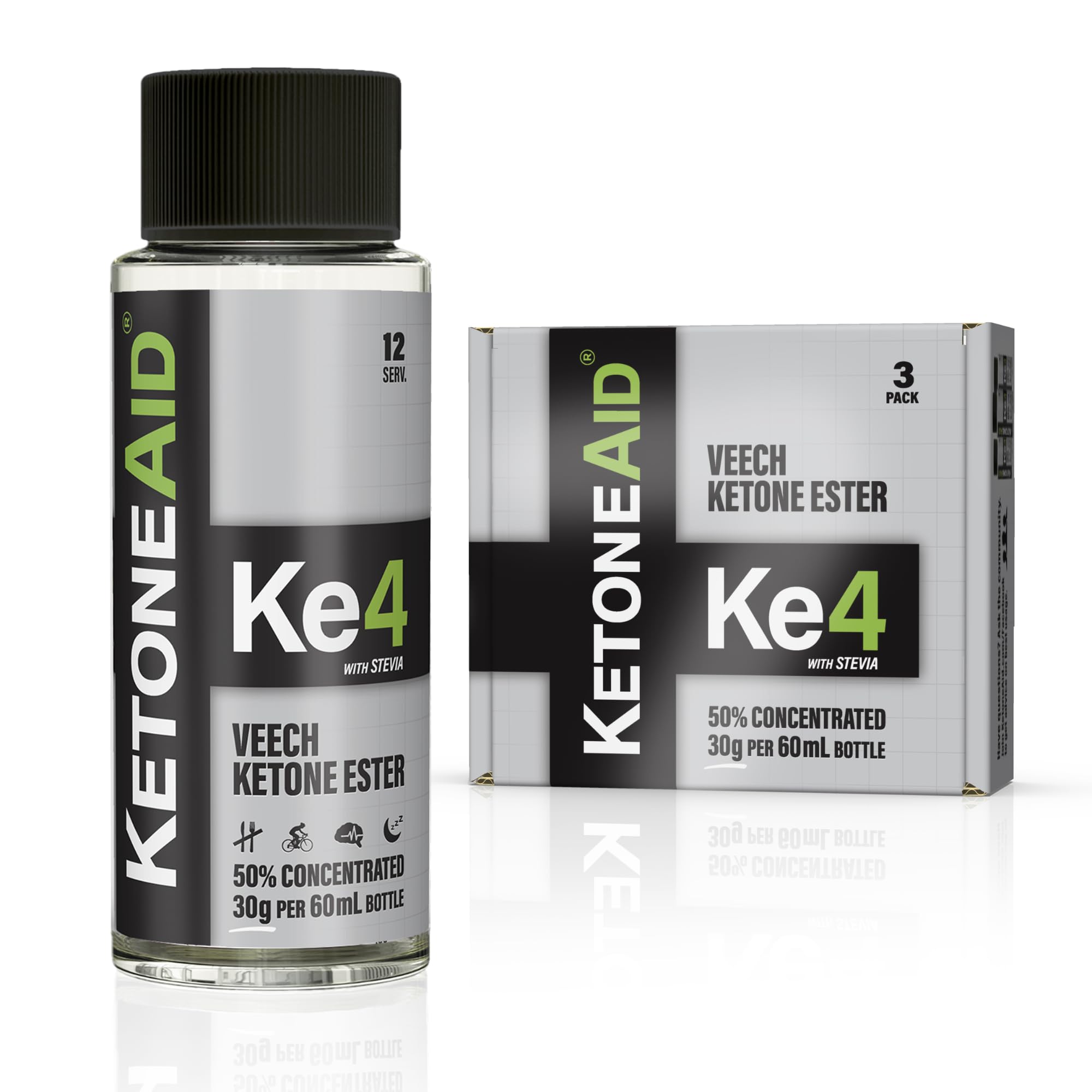 KetoneAid Ke4 bouteille-verre, énergie durable pendant l’entraînement
