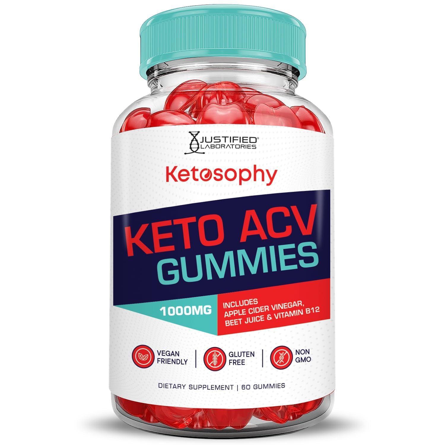 Gummies Ketosophy à la betterave et grenade, texture douce.