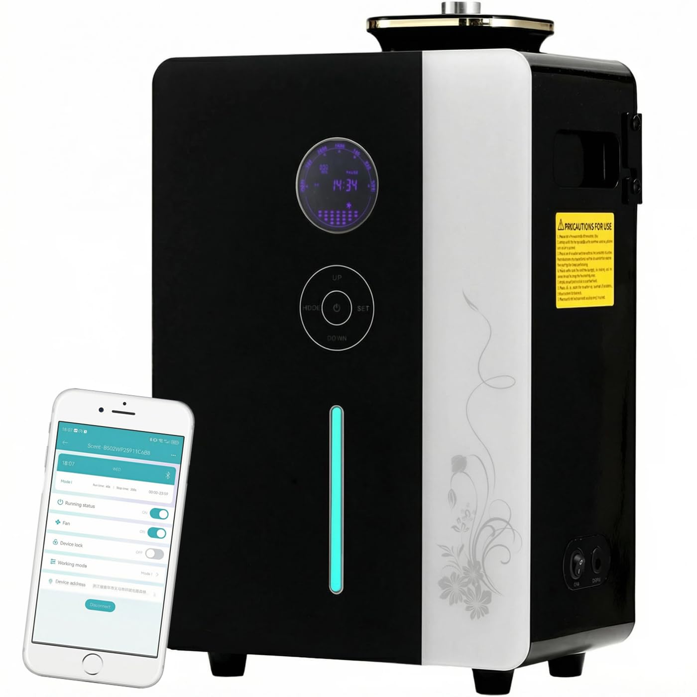 Kevinleo KS2000 diffuseur WiFi avec app pour contrôle simple et personnalisé.
