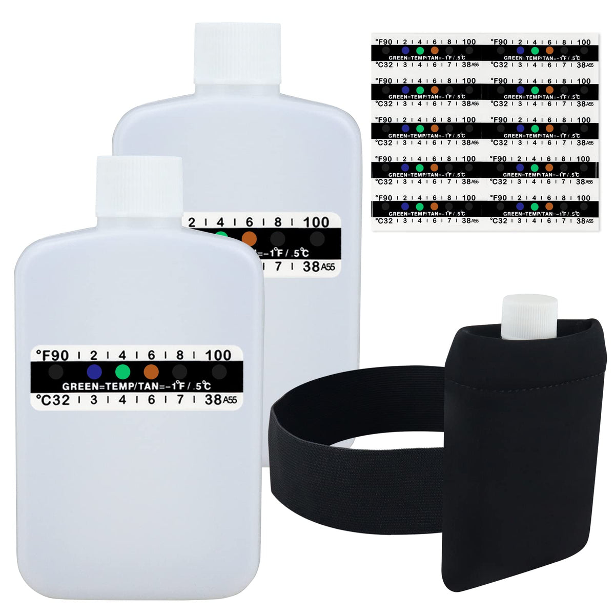 Bouteille KEVTVEK translucide et portable pour urine, lecture rapide.