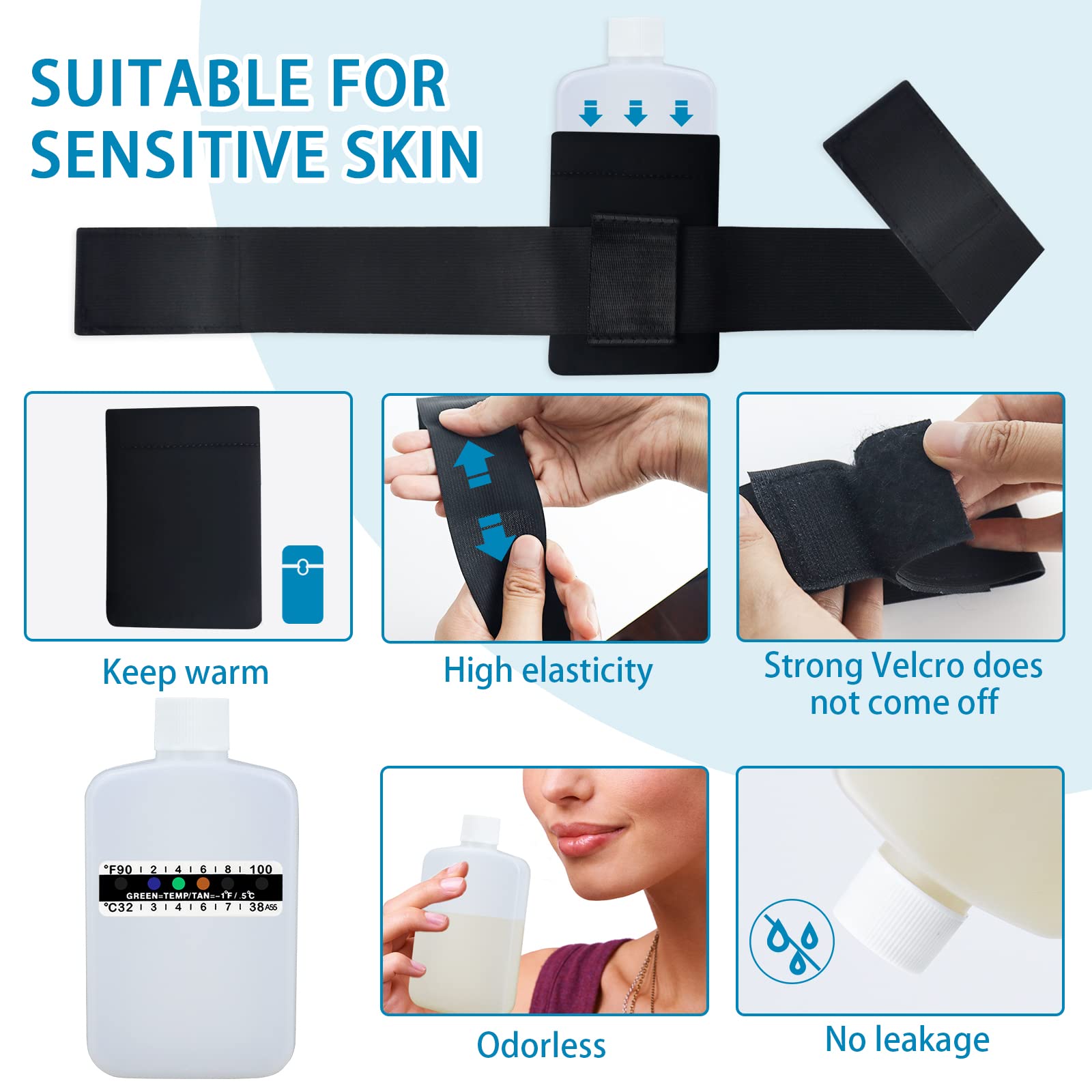 Sangle de jambe élastique KEVTVEK, ajustable et confortable.