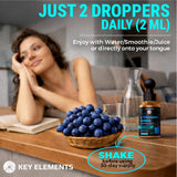 KEY ELEMENTS GABA liquide: mode d’emploi quotidien rapide, dosage 2 mL.
