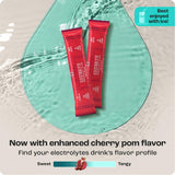 KEY NUTRIENTS Electrolytes Cherry Pom – saveur cerise-pom attractive pour l'hydratation.